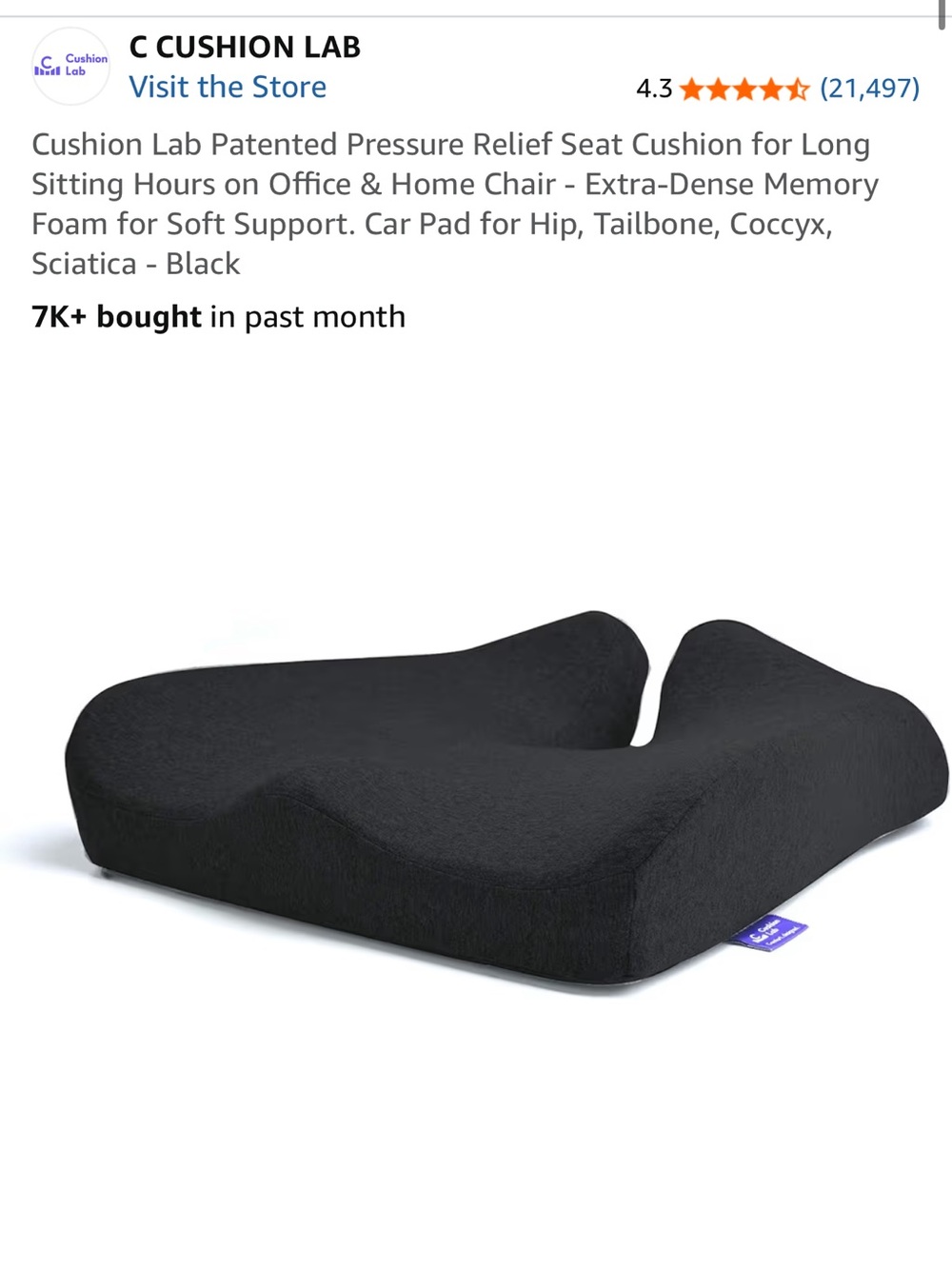 Pressure Relief Seat Cushion